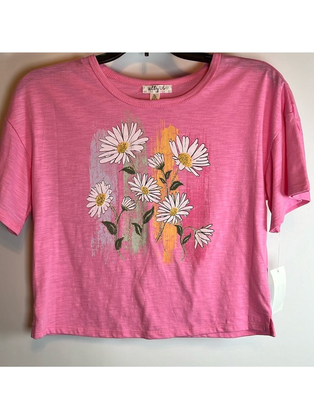 Ally B Graphic Cotton Pollyester Floral Boho T-Shirt Size XL(16)